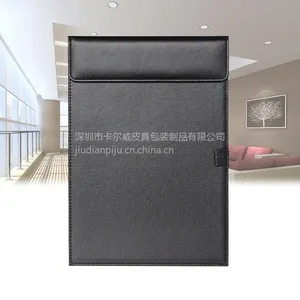 卡尔威供应办公皮具用品A4会议垫皮质写字板夹皮革桌垫 定制批发