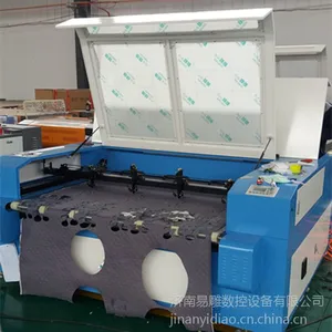 济南易雕1610沙发座套布料皮革激光切割机 电子版图切割速度快