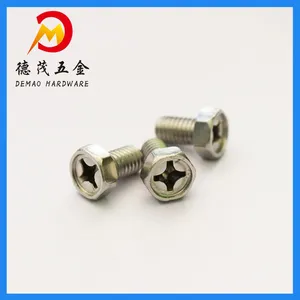现货供应德茂 十字槽外六角螺丝M6*10 不锈钢外六角十字凹脑螺栓