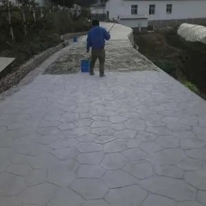 供应山西彩色地坪压花材料/景观小区艺术地坪施工/上海鹤石实业有限公司