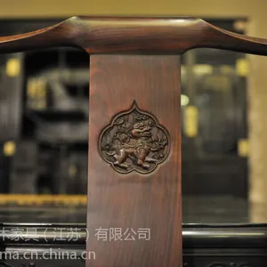 天龙源厂家直销红木家具回纹福寿长庆山水雕花餐桌七件套