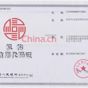 机构信用代码证
