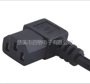 供应电脑电源线90度弯品字尾插头 YT-51