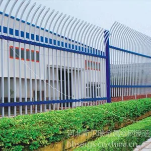 供应绿化带旁锌钢围栏 焊接护栏 40配19金属栅栏 带弯