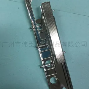 【工厂直销】金属***夹子 ***夹 长款按压夹 五金文具配件 A4文件板夹***夹