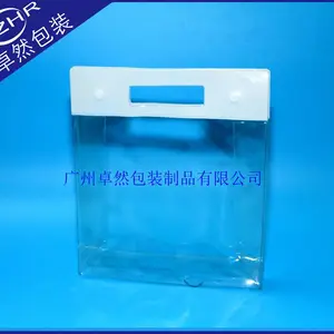 PVC塑料礼品袋卡头pvc五金包装袋四合扣固定服饰包25Cp超厚eva手提包