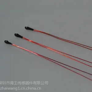 NTC热敏电阻10K3950测温传感器PVC漆包线,小黑头封装
