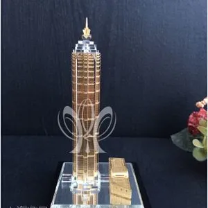 提供精美尚鼎晶品上海金茂大厦水晶建筑纪念品 上海特色产品