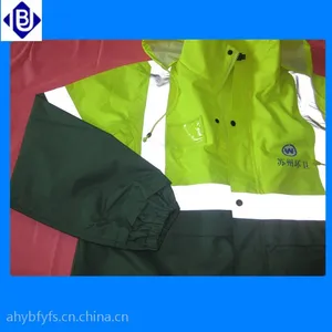 时尚荧光拼色反光环卫雨衣 公路铁路工程施工雨衣 透气 UB-5516