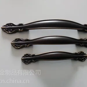 乐雅7007欧洲黑镍色金属(锌合金)衣柜拉手64/96/128mm
