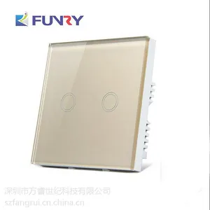 FUNRY方睿单控触摸开关 金色二路