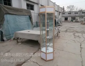 天津精品旋转柜六角玻璃旋转柜手表展示柜四角柜工艺品展柜