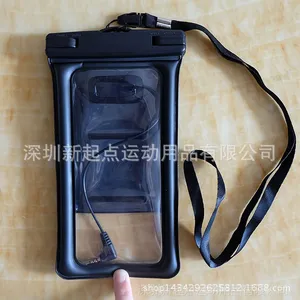 工厂定制2015年iphone6plus充气款音频线游泳防水袋