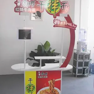 吸塑促销台 商超铁架促销台 产品宣传铝合金促销台 拉网促销台 包广告画
