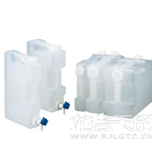 扁方形瓶 扁壶带龙头扁方桶 带把手有刻度 横竖可用 实验室蒸馏水桶纯净水桶3 5 10L