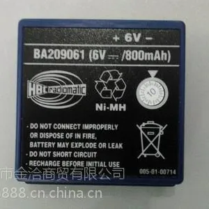 供应德国HBC泵车/三一中联遥控器原装电池BA209061 6V 800MAH