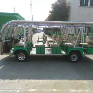 14座带遮雨莲的电动观光车 南京玄武湖专用电动观光车 带铝地板的观光车