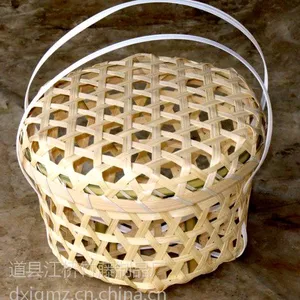 江桥竹藤生态装饰工艺品厂专业为全国农场果园定做各种款式规格的水果竹篮子