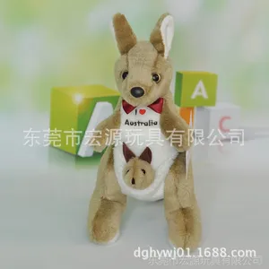 来图定做新款仿真袋鼠定制可爱毛绒袋鼠加工定做高品质超柔袋鼠