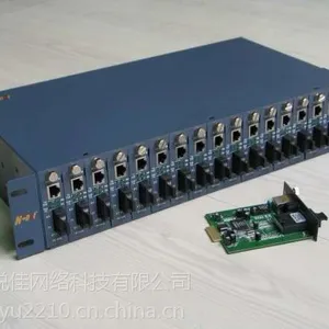N-Net16槽插卡式光纤收发器机架NT-R16-2-A