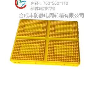合成丰EU8611物流箱 PP塑料箱 汽配专用箱周转箱 矮箱800*600*120
