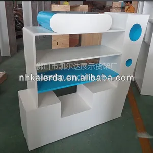 供应服装店橱窗展示架橱窗展架展台白色鞋包店铺货架中岛柜定制