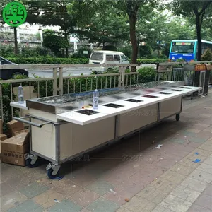 佛山回转小火锅设备 汕尾旋转小火锅设备海丰 旋转麻辣烫设备厂价定做 陆丰麻辣烫推车机器