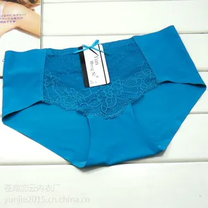 云梦妮89062性感无痕女士三角裤 义乌外贸库存蕾丝边女式内裤批发