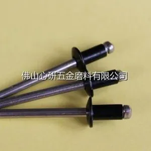 佛山心研供应黑色拉钉/开口圆头铝黑色烤漆抽芯铆钉/优质拉钉