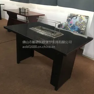 欧堡罗供应无烟木炭串烤炉烧烤桌自动旋转电串烤桌自助烧烤桌可定做