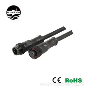防水插头M12-6P/6芯插头 公母对接防水接头 工业插头 厂家直销