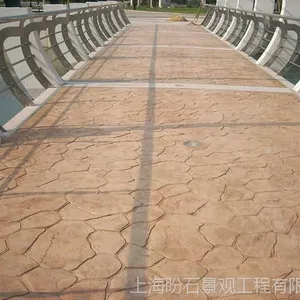 防滑压模地坪  抗冻水泥压花地坪