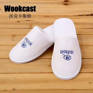 【wookcast】酒店一次性用品拖鞋绣花珊瑚绒拖鞋***酒店拖鞋