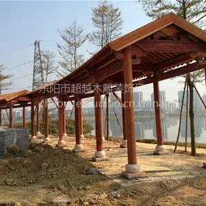 供应供应木制长廊 木屋 承接仿古建筑工程 东阳木雕出品 手工雕刻