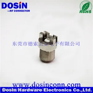 供应PCB卡板式F母头 有线电视F连接器