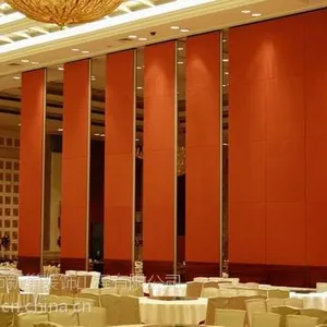 广州酒店移动屏风活动隔断 隔音墙/高隔断餐厅折叠门/65 80滑轮轨道厂