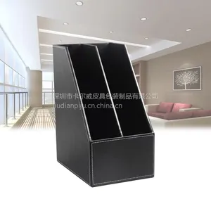 卡尔威 供应办公皮具用品双排文件座皮质资料座皮革文件储存定制批发