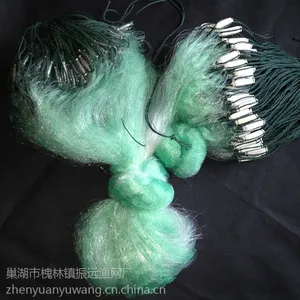 超加重加粗 强拉力绿丝上鱼佳2米2.5指100米三层沉网鲤鱼渔网海用