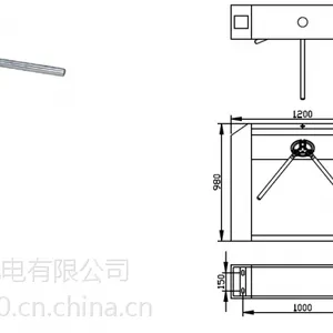宇安机电桥式斜角三辊闸厂家深圳三辊闸