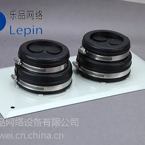 乐品 2孔馈线窗通信机房密封窗铝合金喉箍式 乐品直销可定制