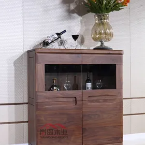 尚岛木业 黑胡桃家具 现代简约客厅视听柜组合 可定制