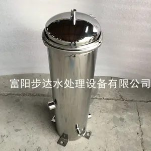 浙江步达供应不锈钢抱箍式3芯20寸精密过滤器 加压过滤器