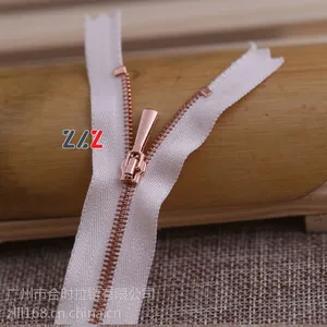 1#玫瑰金小的金属拉链适用于钱包皮夹