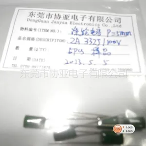 供应涤纶电容2A 332J /100V 5MM直插