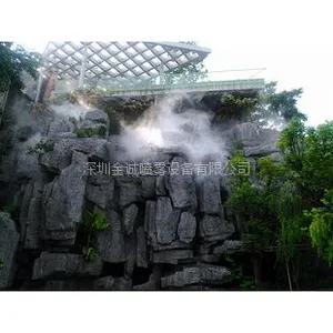 金诚别墅园林景观人造雾系统阳光映衬,幻化七彩迷人景观