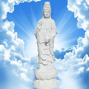 石雕观音佛像汉白玉滴水观音菩萨雕塑寺庙***摆件定做