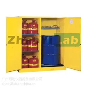 美国Justrite黄色两用分隔式圆桶柜
