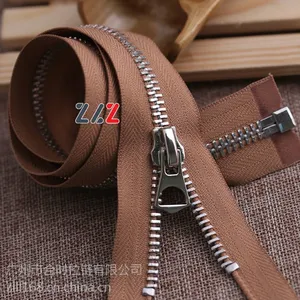 8#方牙白金服装箱包金属拉链