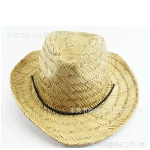 厂家直销各种田园风麦秆草帽农民防晒大沿帽竹编遮阳帽纸编草帽子