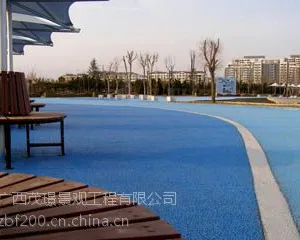 海绵城市路面材料彩色透水混凝土茂璟地坪厂家直销